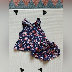 Vince Camuto|Baby girl floral Navy matching set,cute tank & shorts set•••12M